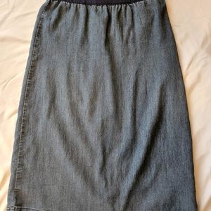 Women's denim elastic waist skirt